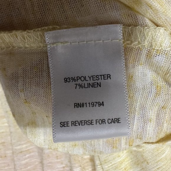 One World Sheer Top T Shirt Pineapple Embellished Yellow Orange Tropical Summer - Picture 7 of 8